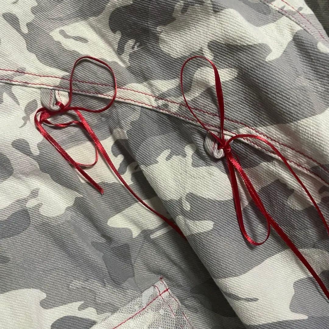cherryquiri レースカーゴパンツ camo カモ 迷彩柄 リボン付き