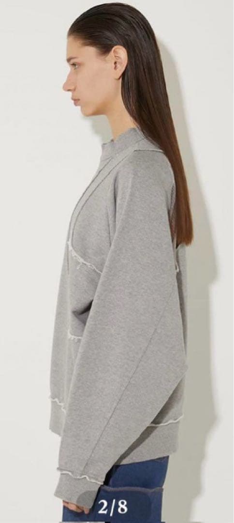 トップス frangant cutting sweatshirt gray
