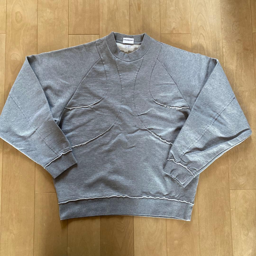 トップス frangant cutting sweatshirt gray