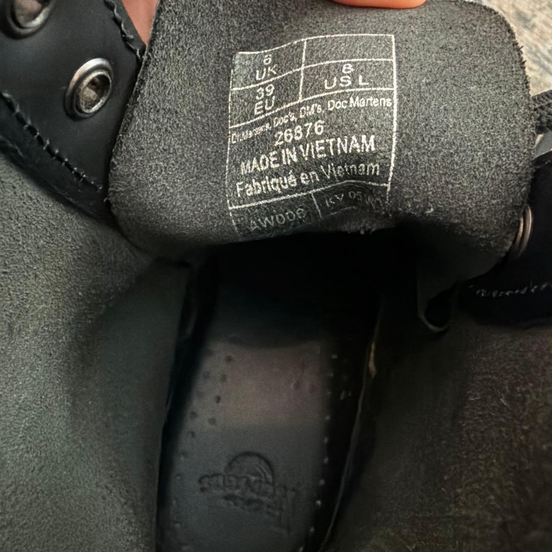 DR.MARTENS JADON 8ホール厚底 ポルカドット ブラック UK6