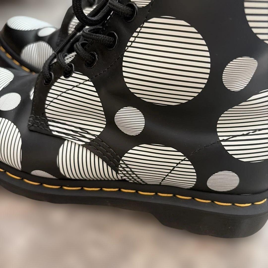 DR.MARTENS JADON 8ホール厚底 ポルカドット ブラック UK6