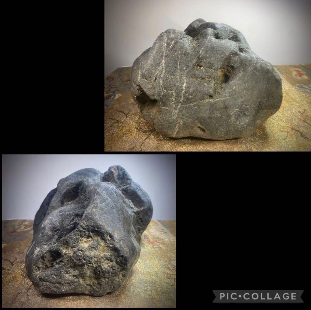 6912 八海山石 溜まり石 ウブ 銘 摩周湖 横30(cm)重量:16.6kg