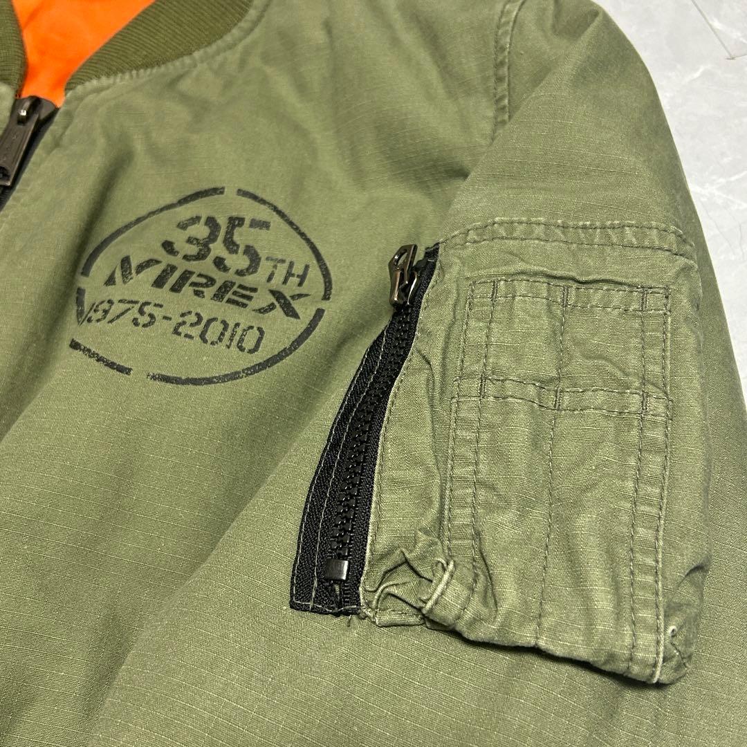 ★希少★【AVIREX】35周年記念 MA-1 フライトジャケット カーキ L