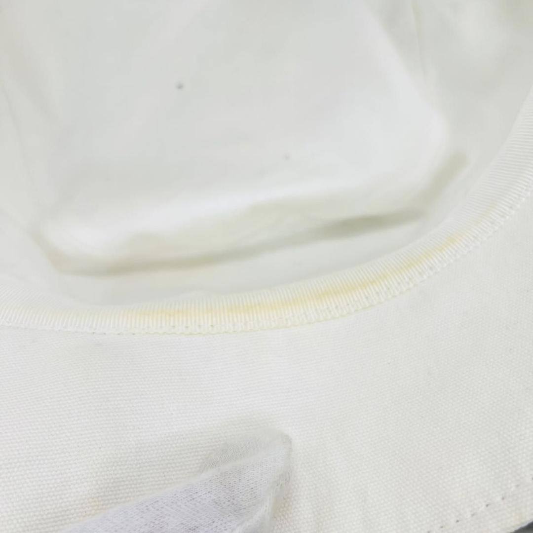 フェンディ フェンダーチェ　黄ばみ バケットハット ホワイト キャンバス