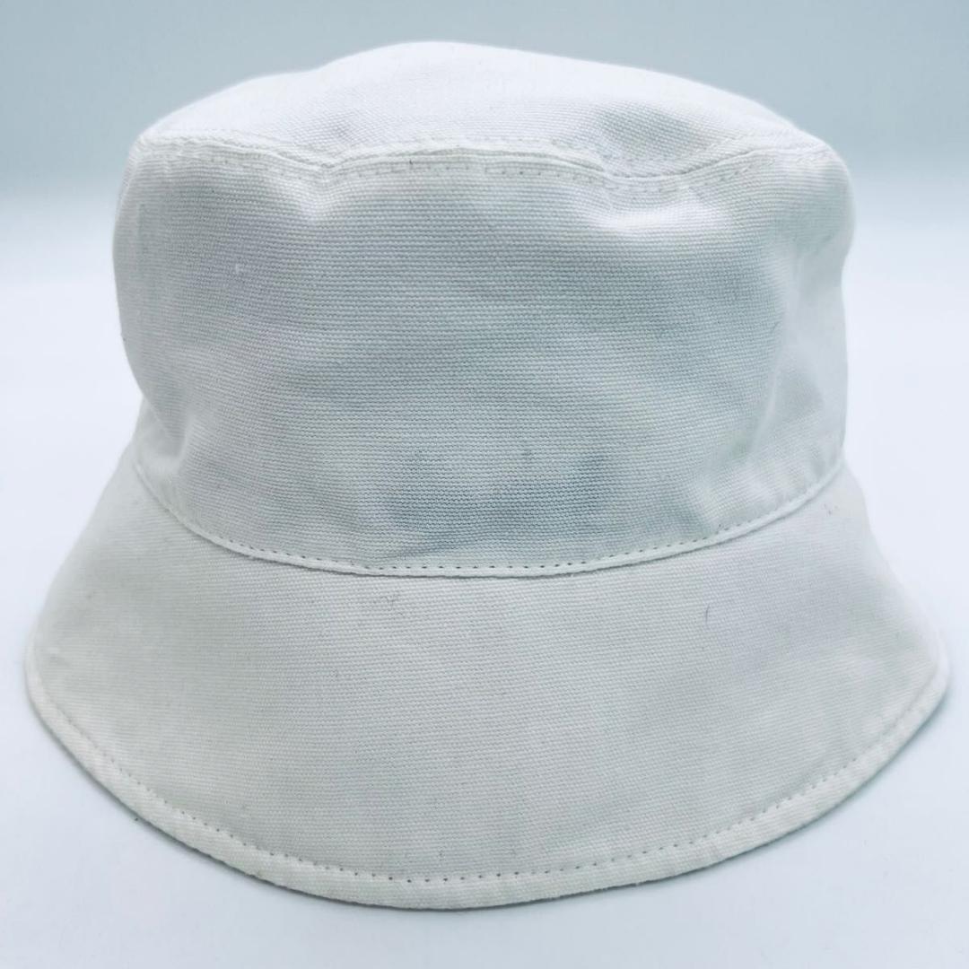 フェンディ フェンダーチェ　黄ばみ バケットハット ホワイト キャンバス