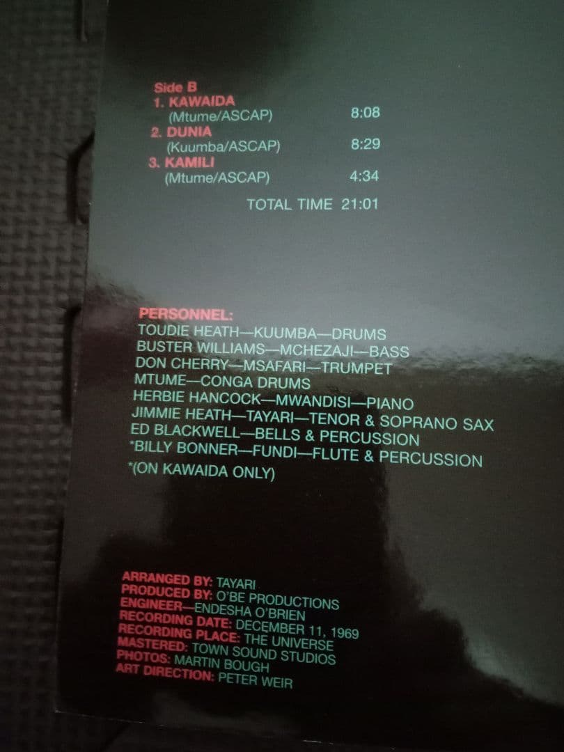 Kawaida　スピリチュアルジャズ　レアグルーヴ　JAZZ ブッダブランド