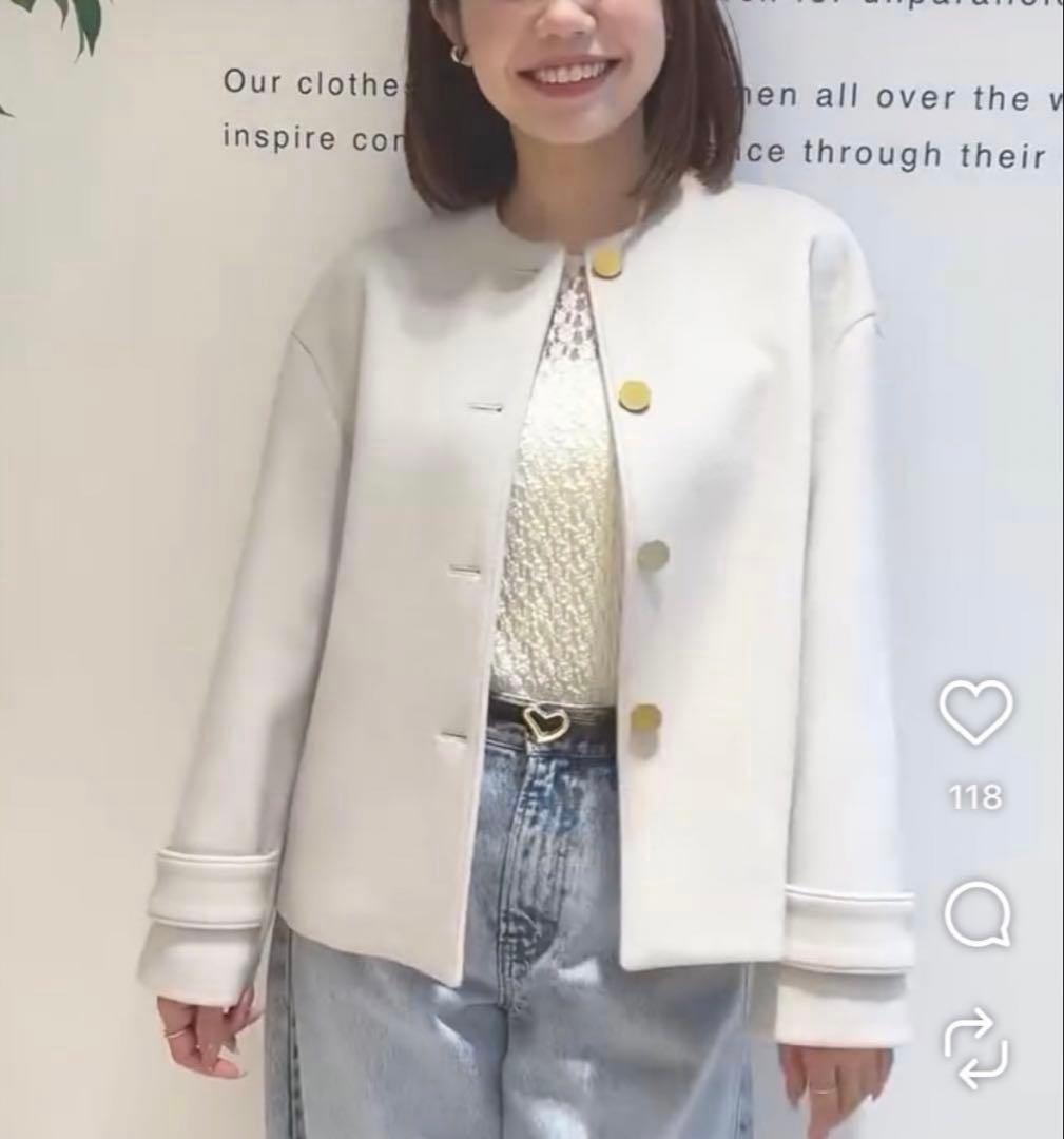 アルページュストーリー　メルトン　ショート　コート　M イエナ