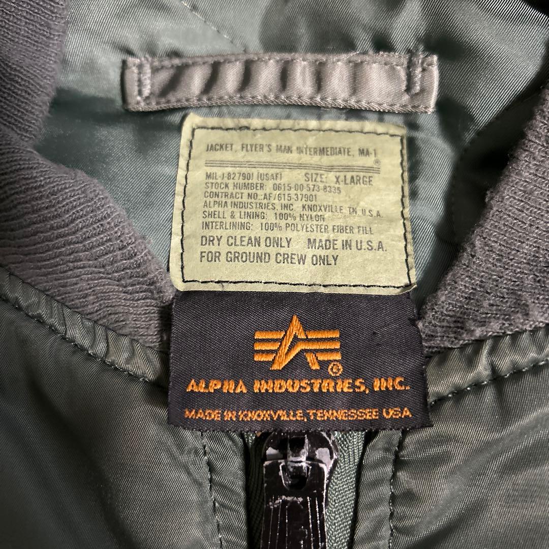 希少90s アルファインダストリーズ MA-1 USA製 美品