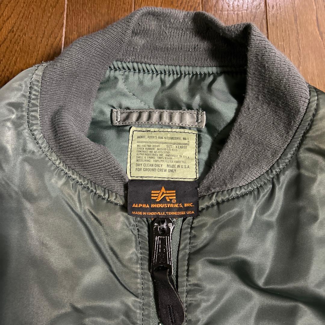 希少90s アルファインダストリーズ MA-1 USA製 美品