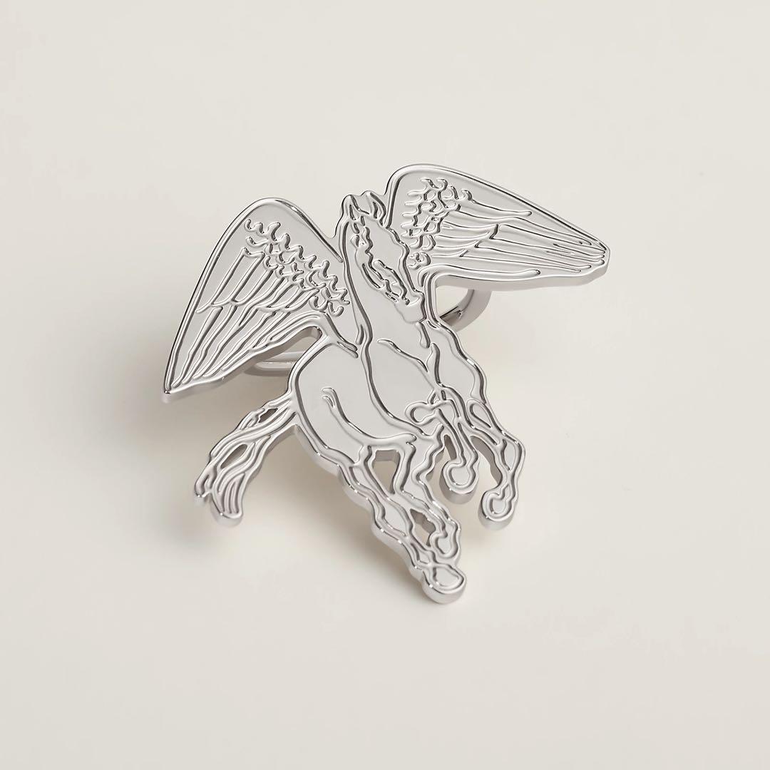 望*子様 【新品・未使用】エルメス スカーフリング ペガスグラヴェ ペガサス シ