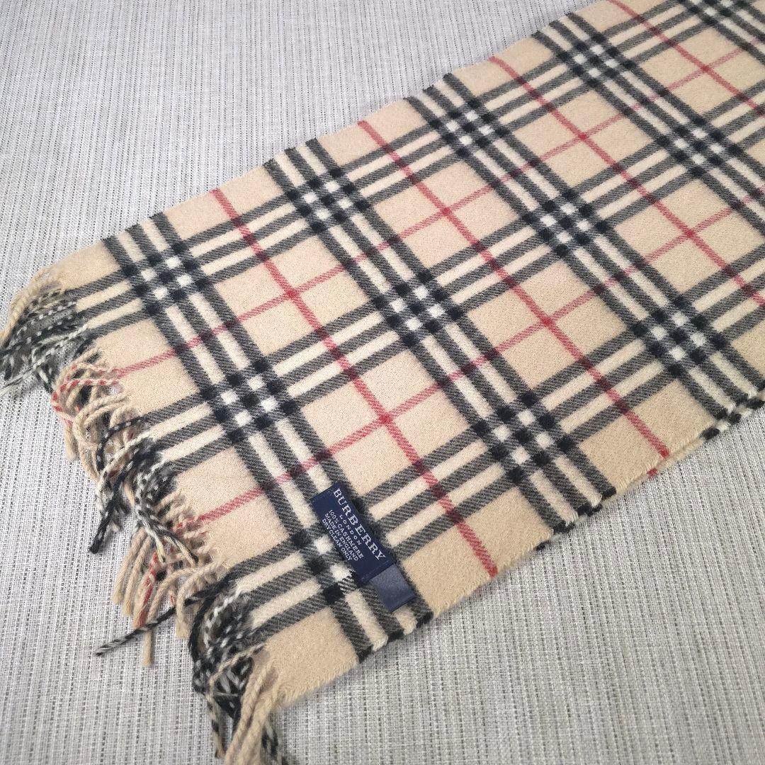 大人気　BURBERRY　バーバリー　ノバチェック　カシミヤ　マフラー