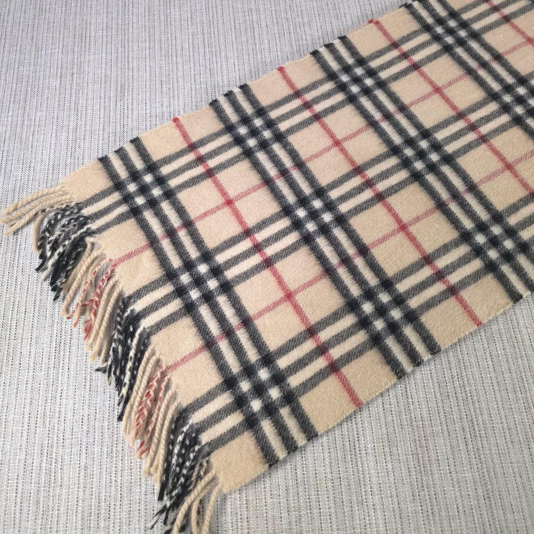 大人気　BURBERRY　バーバリー　ノバチェック　カシミヤ　マフラー