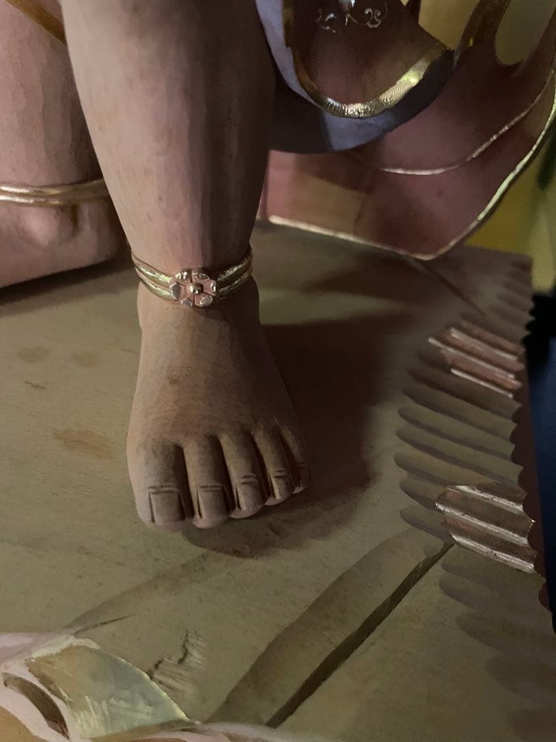 不動明王立像　金泥 高さ78cm 香木 、仏教美術 高68cm 仏像 木彫 寺院