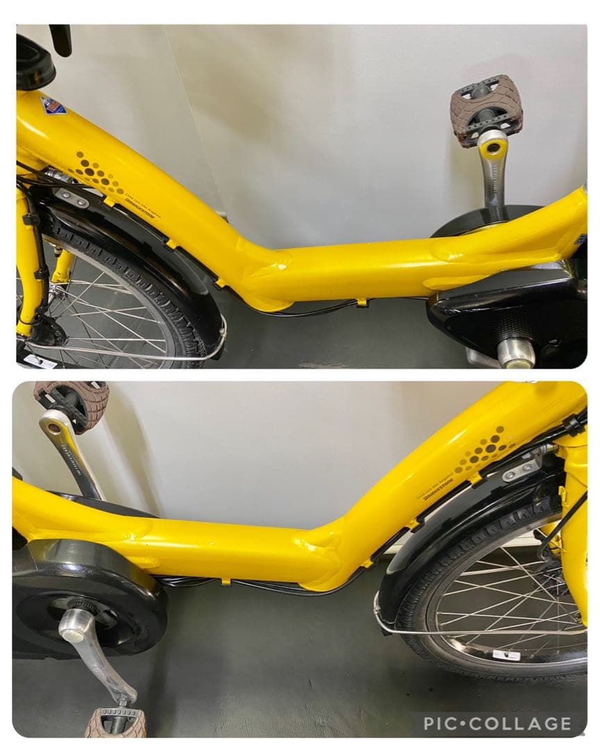 1年保証 送料無料　ブリヂストン　20インチ 子供乗せ　黄色　電動アシスト自転車