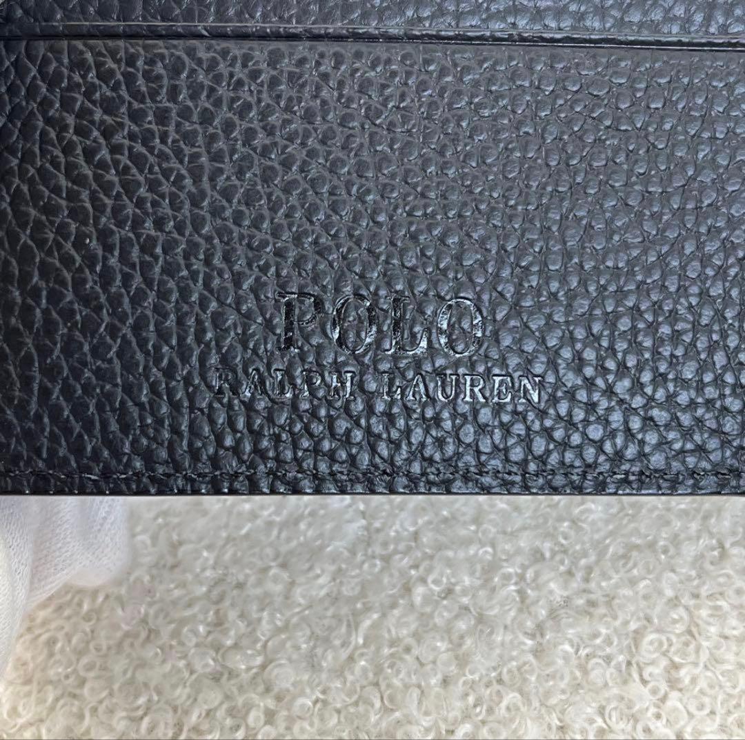 POLO RALPH LAUREN レザー　二つ折り財布　ブラック