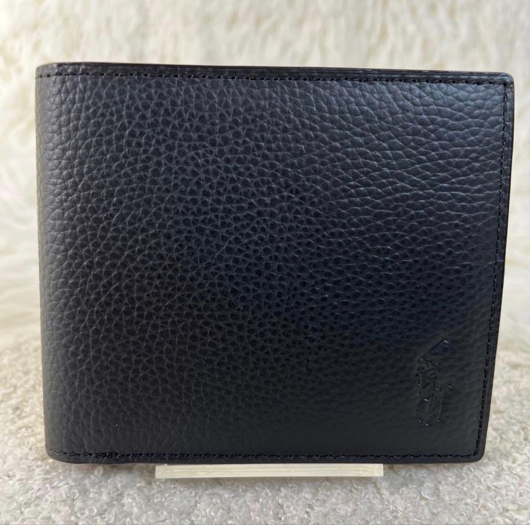 POLO RALPH LAUREN レザー　二つ折り財布　ブラック