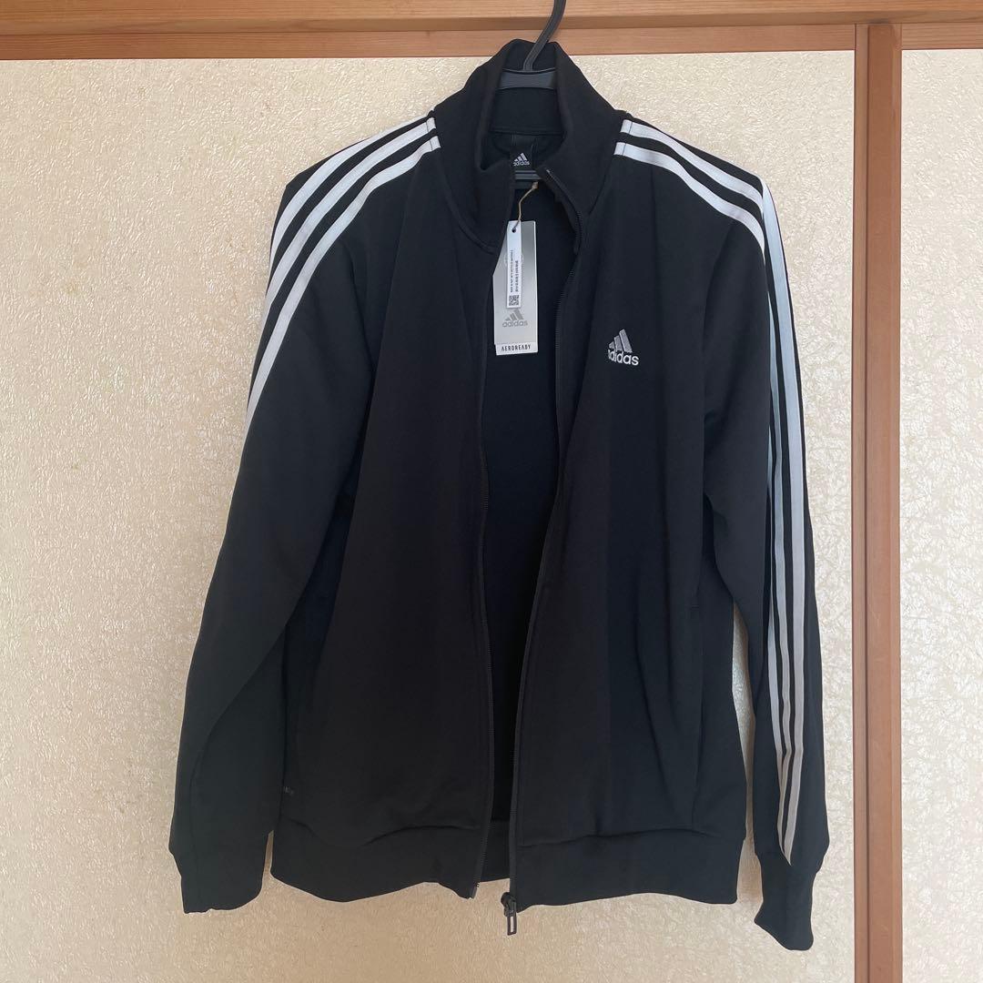 adidas ブラック ジャージジャケット M