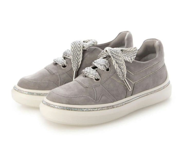 新品！箱付き！定価約２万円！LANVIN グレー スエード スニーカー