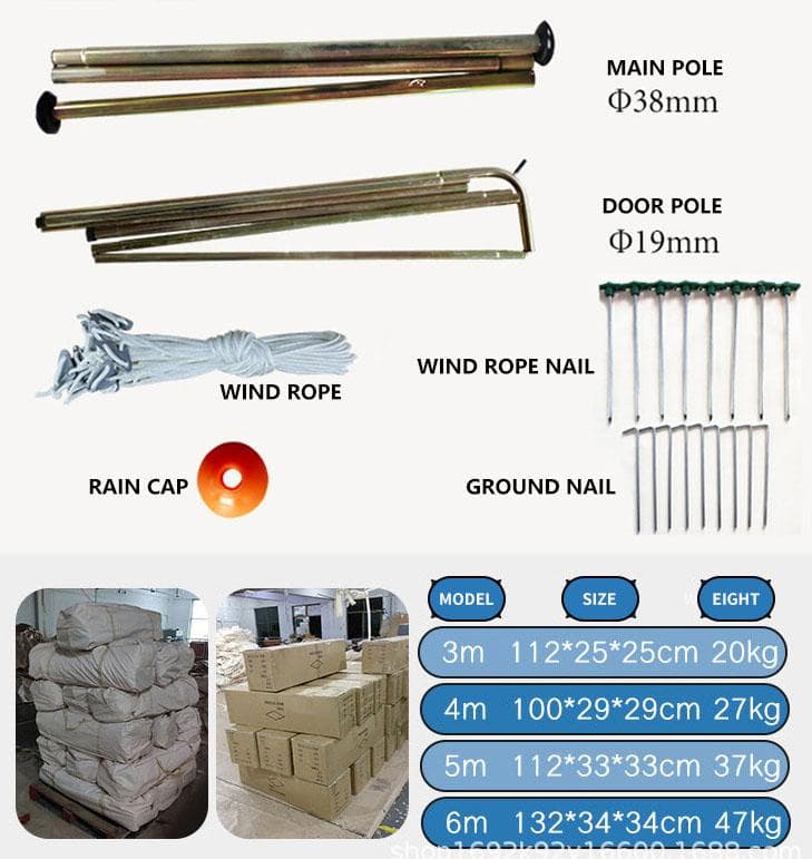 【新品・送料無料】グランデ  テント　コットン 素材　直径4m　5人就寝用