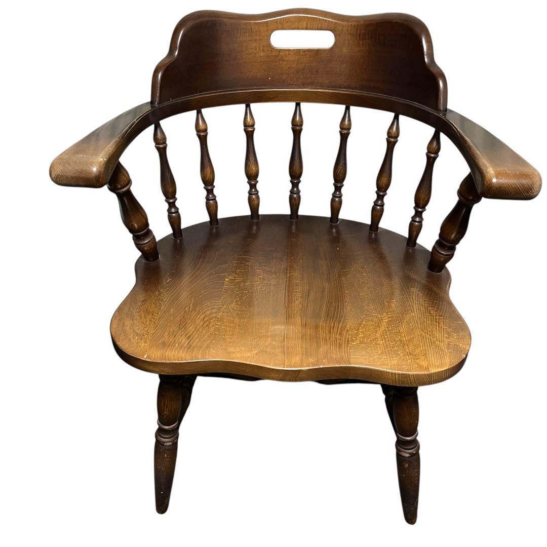 飛騨産業 ウィンザーアームチェア ダイニングチェア レトロ 椅子 キツツキ