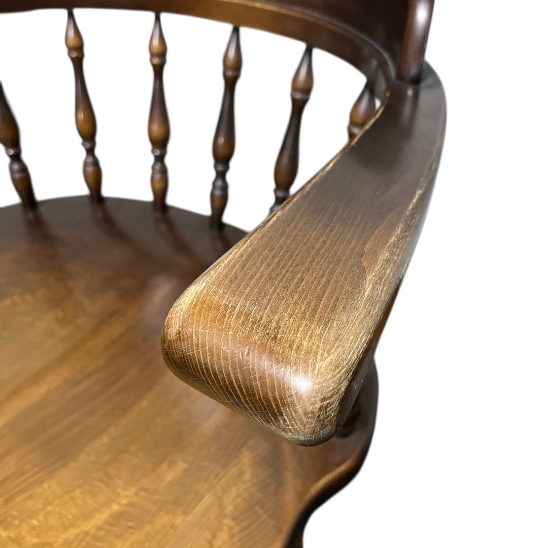 飛騨産業 ウィンザーアームチェア ダイニングチェア レトロ 椅子 キツツキ