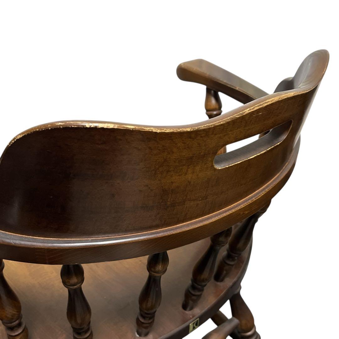 飛騨産業 ウィンザーアームチェア ダイニングチェア レトロ 椅子 キツツキ