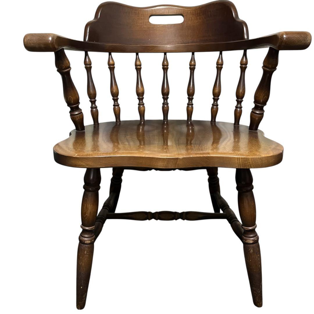 飛騨産業 ウィンザーアームチェア ダイニングチェア レトロ 椅子 キツツキ