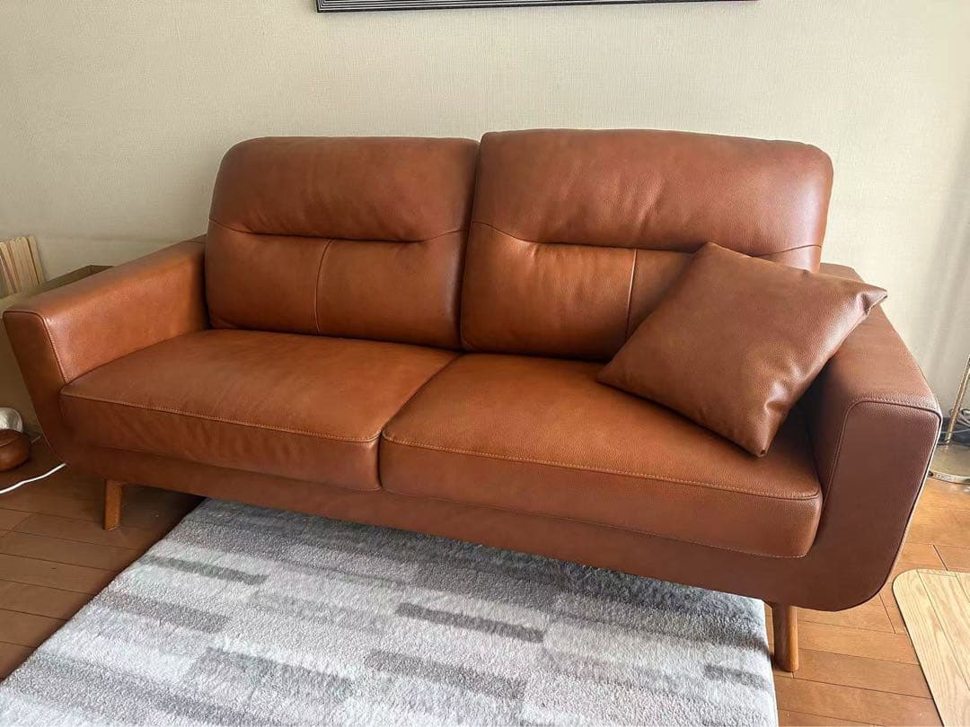 ニトリ3人掛け本革ソファ(フィルン)