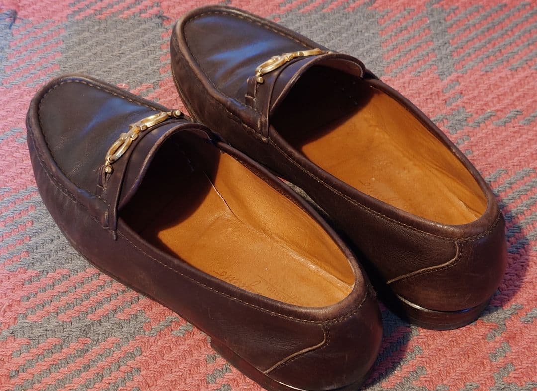 フェラガモ ローファー ガンチーニ 茶 ブラウン　26.5cm相当 8 1/2