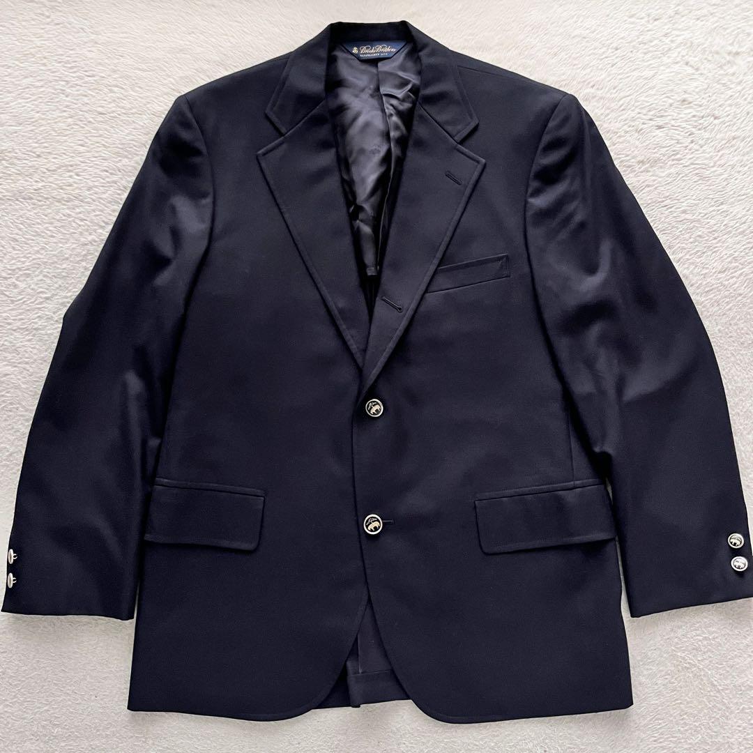 美品✨ブルックスブラザーズ 紺ブレザー ジャケット 段返り ガラス金釦