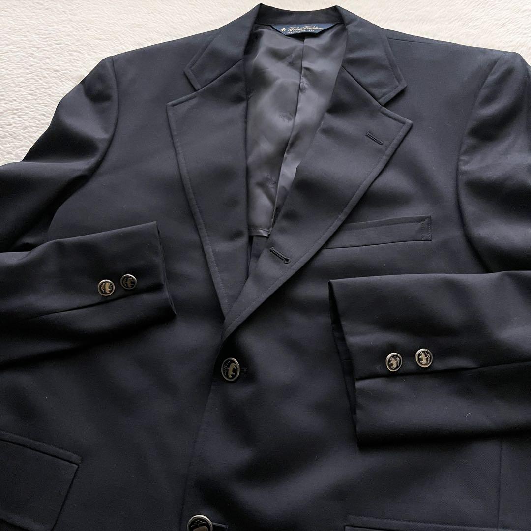 美品✨ブルックスブラザーズ 紺ブレザー ジャケット 段返り ガラス金釦