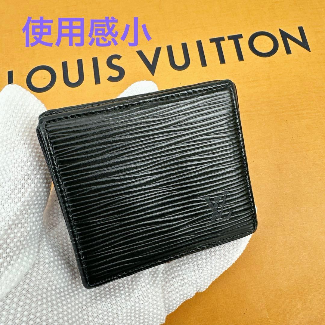 超美品　ルイヴィトン　ポルトモネ　ボワット　ケース　黒　ブラック