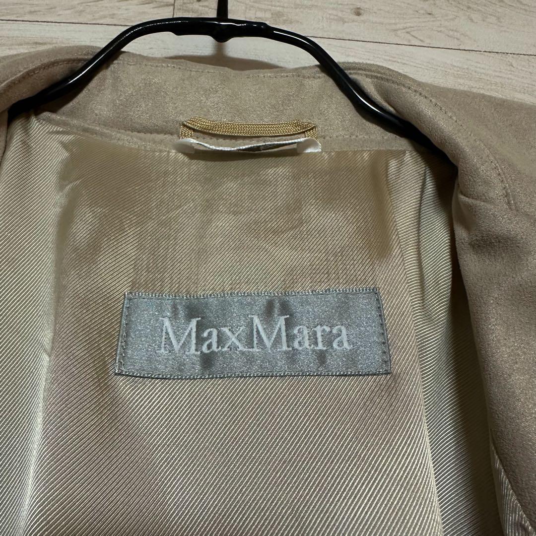 ✨MaxMara マックスマーラ 銀タグ スウェード ロングコート M✨