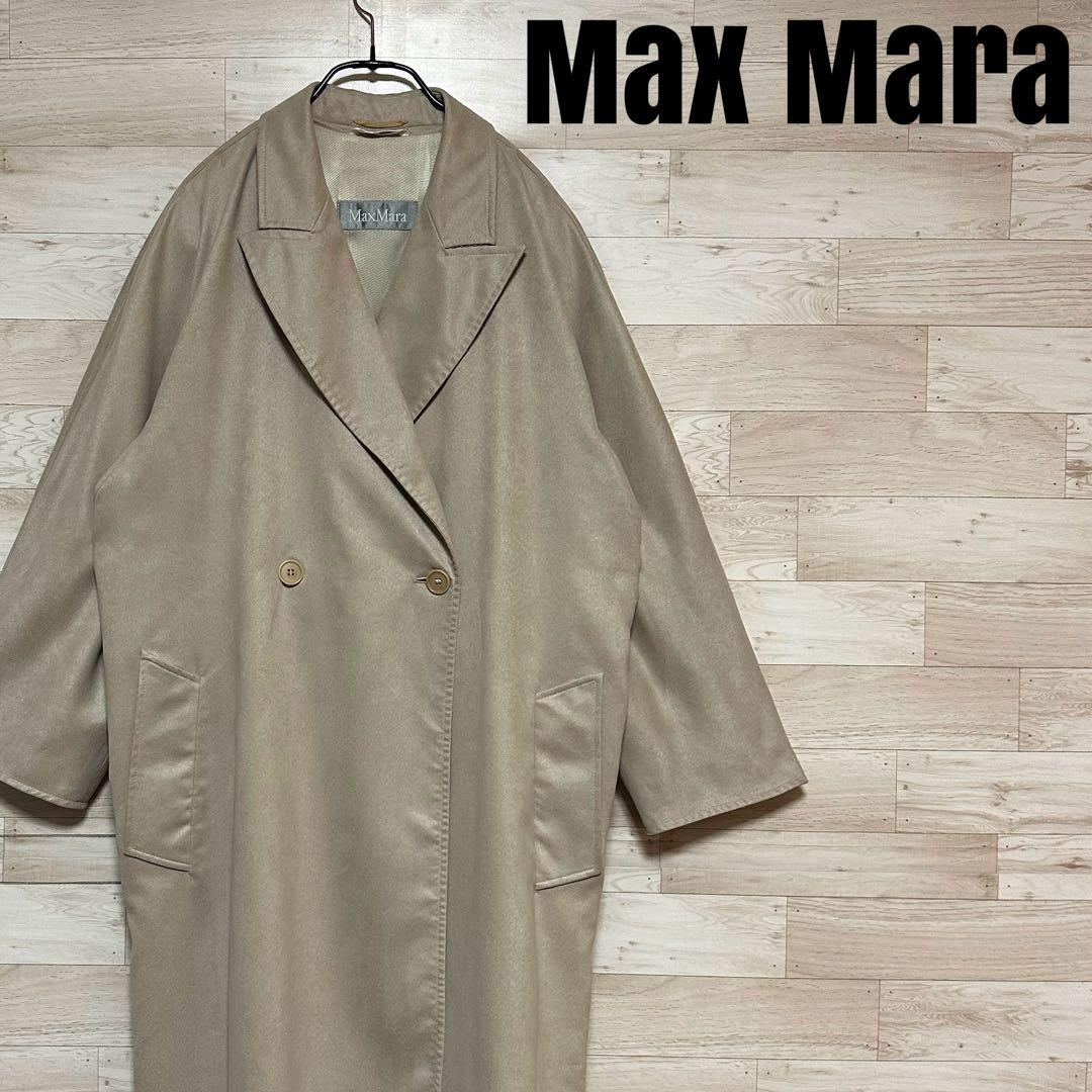 ✨MaxMara マックスマーラ 銀タグ スウェード ロングコート M✨