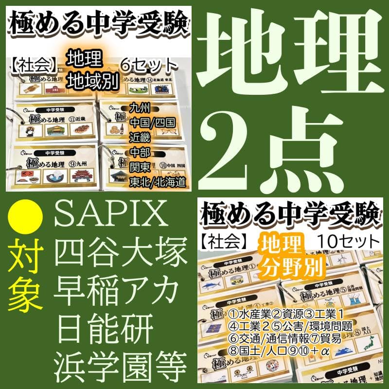 ぴぃ様 リクエスト 2点 まとめ商品　中学受験　暗記カード