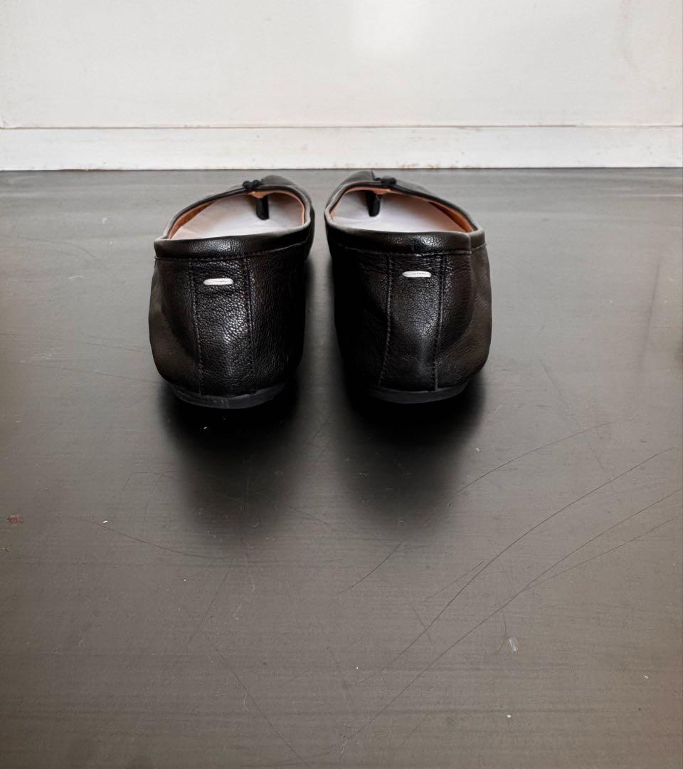 Maison Margiela Tabi バレエ ラムレザー ブラック 37.5