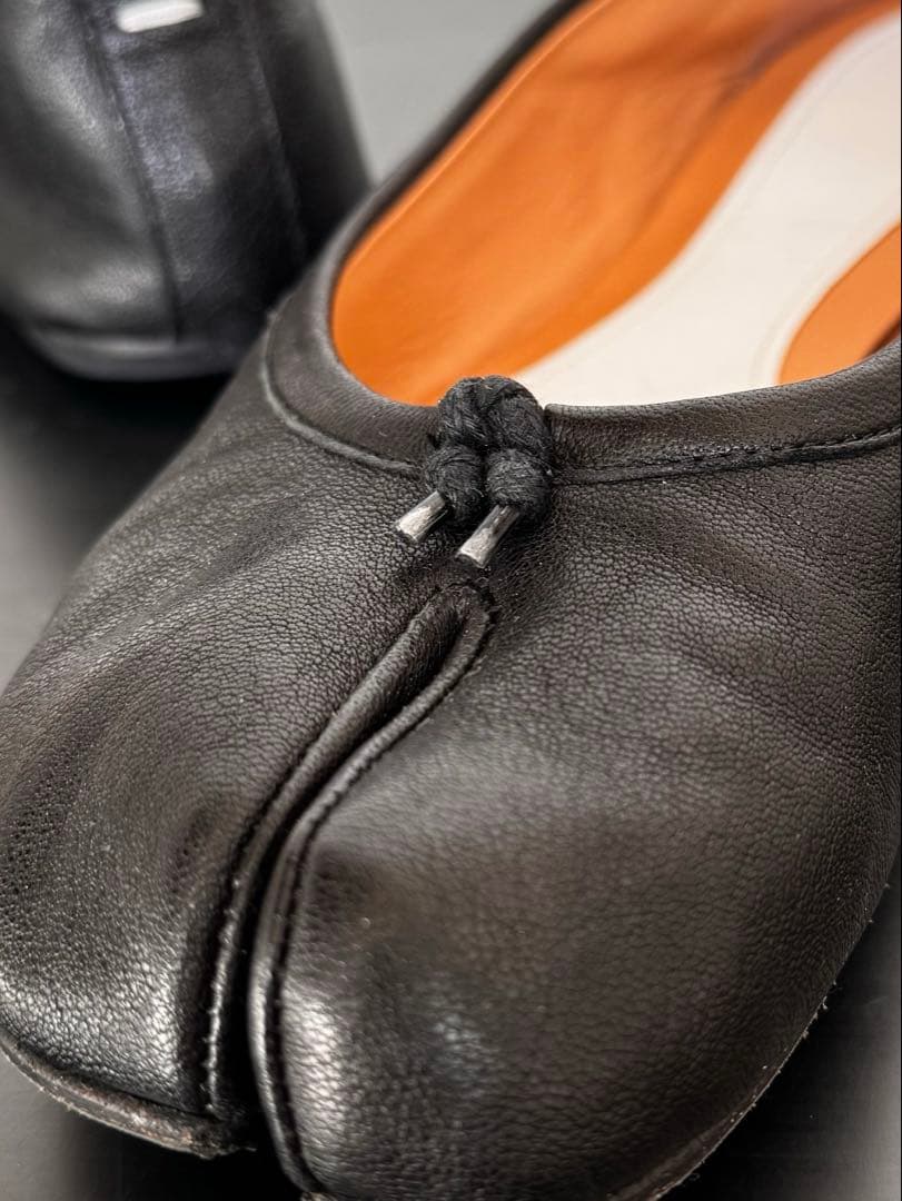 Maison Margiela Tabi バレエ ラムレザー ブラック 37.5