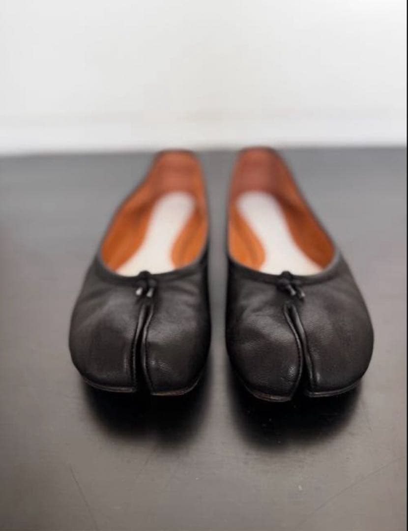 Maison Margiela Tabi バレエ ラムレザー ブラック 37.5