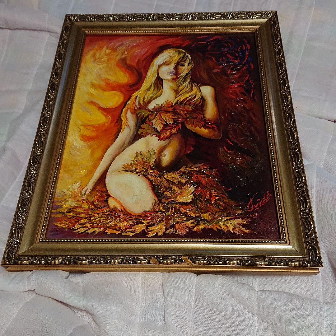 夏さん専用。女性の 油絵 です。