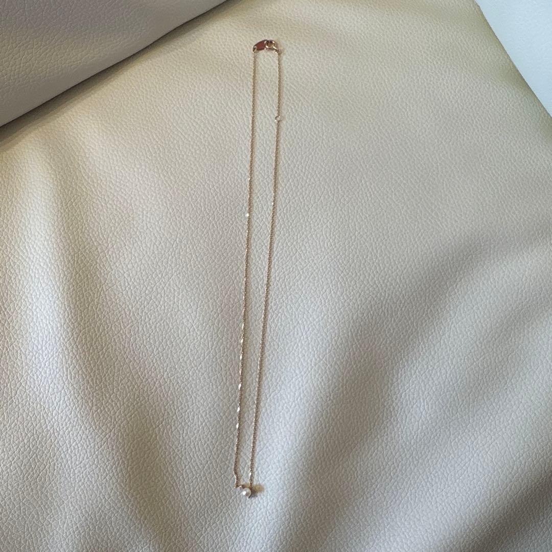 【NYLove】ete K10MPG パール/ダイヤモンド ネックレス