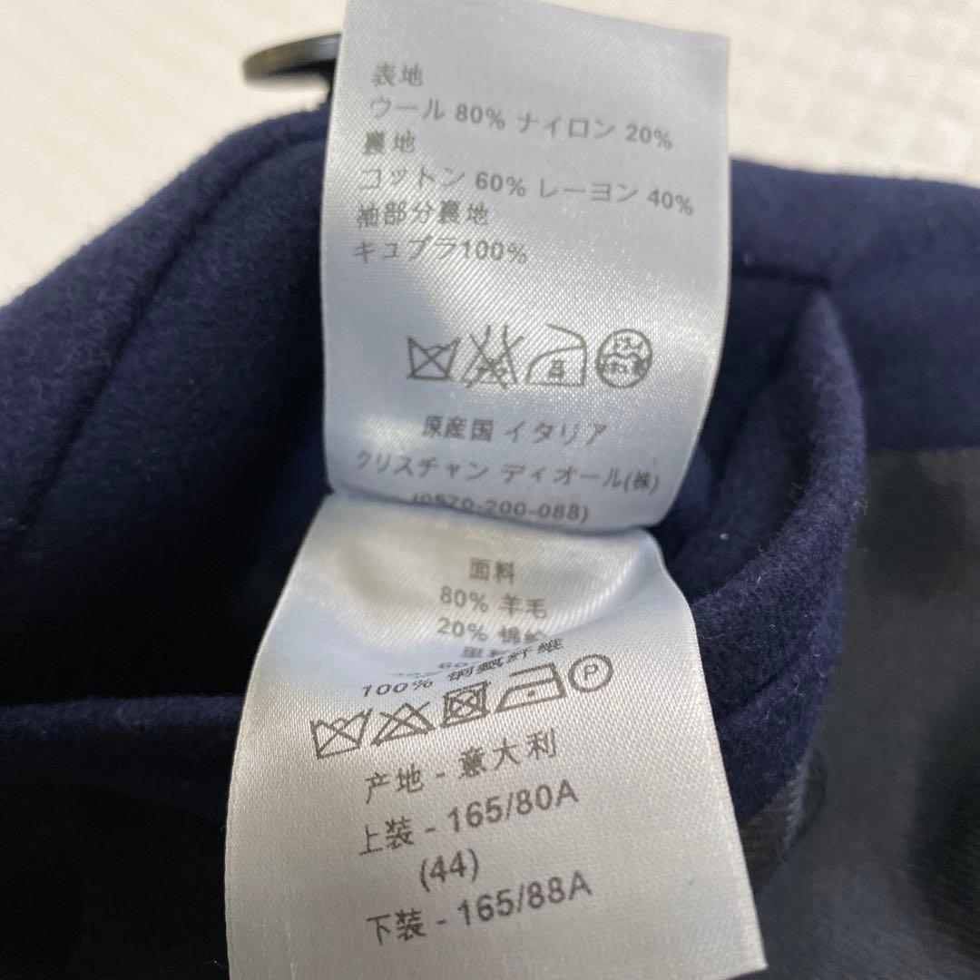Diorオム ネイビー ダブルブレスト ピーコート