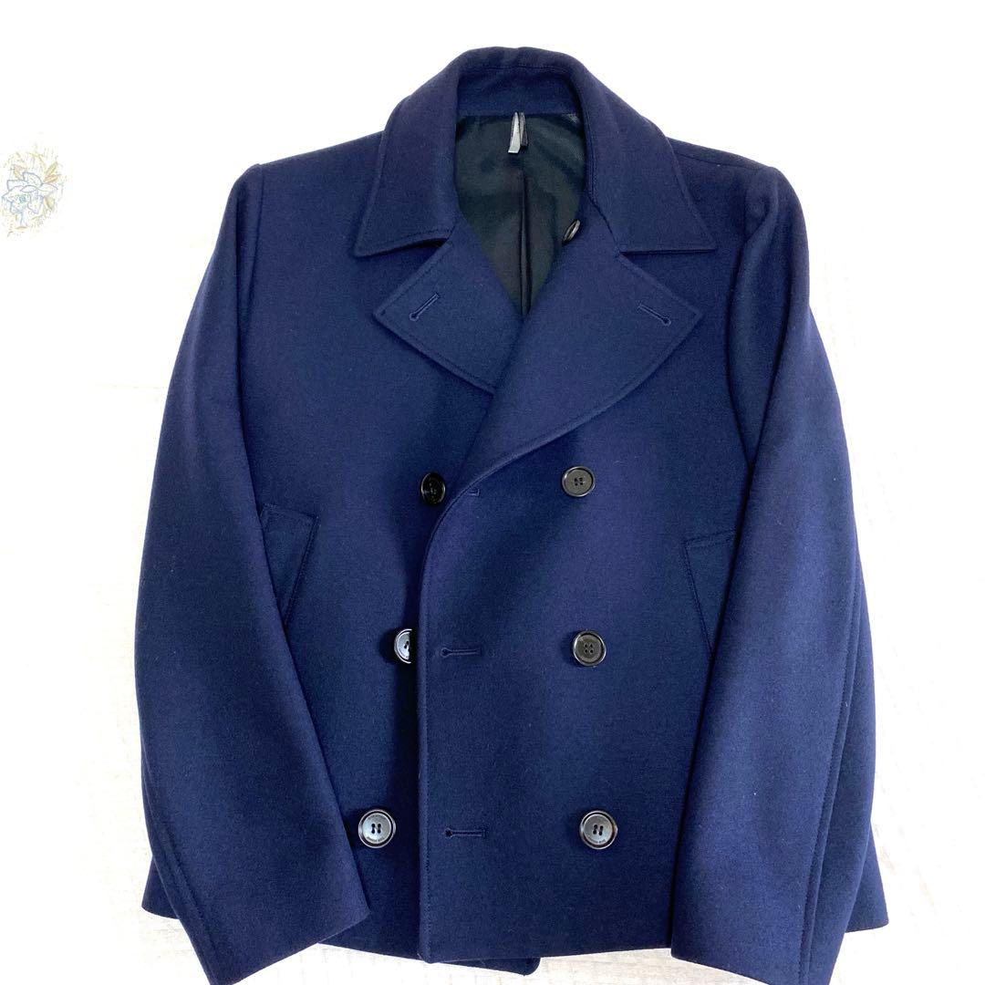 Diorオム ネイビー ダブルブレスト ピーコート