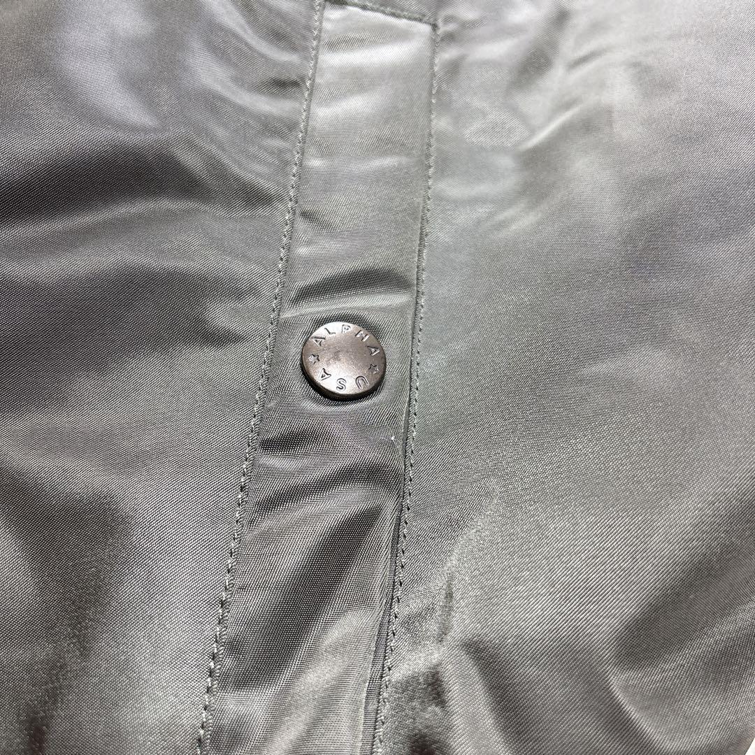 希少5L！ALPHA アルファ MA-1 フード付 ワッペン フライトジャケット