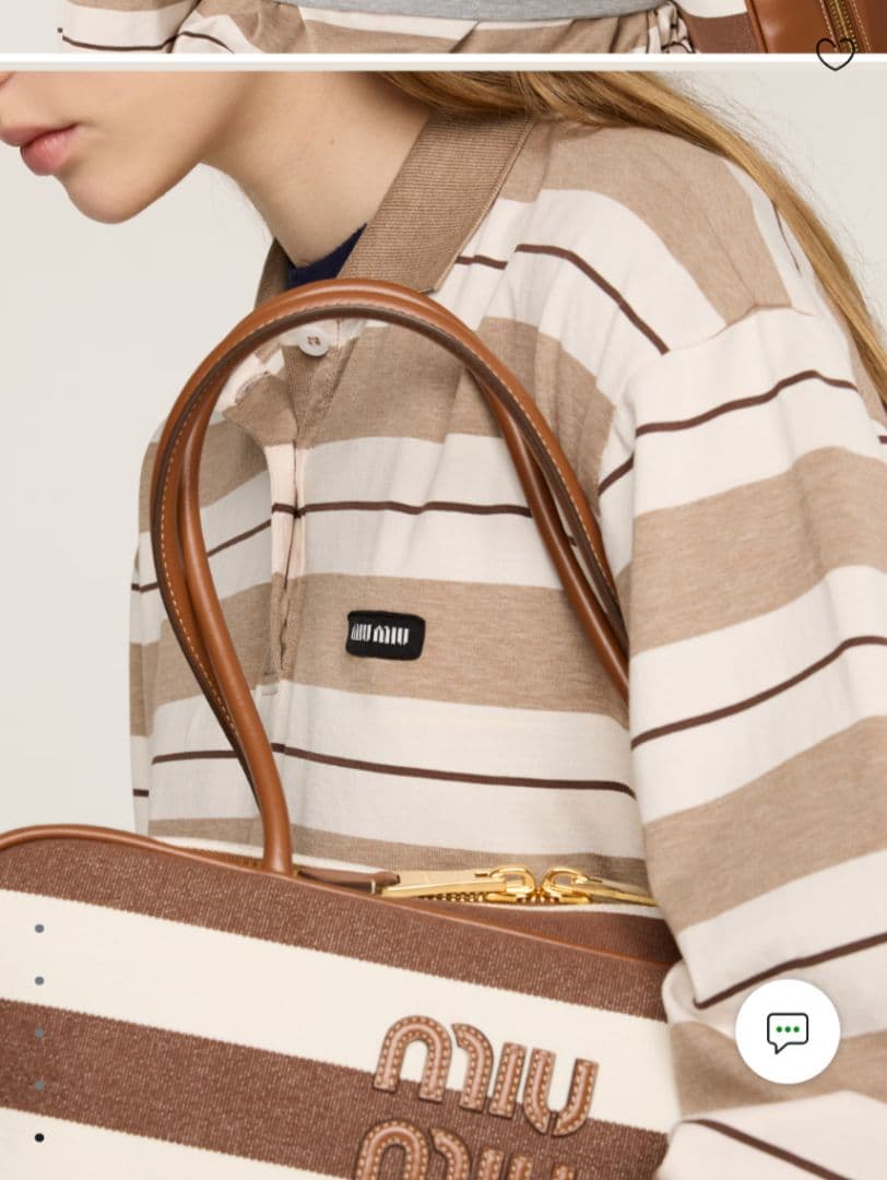 Twice モモ着用　ミュウミュウ　超美品正規品　コットンジャージー ポロシャツ