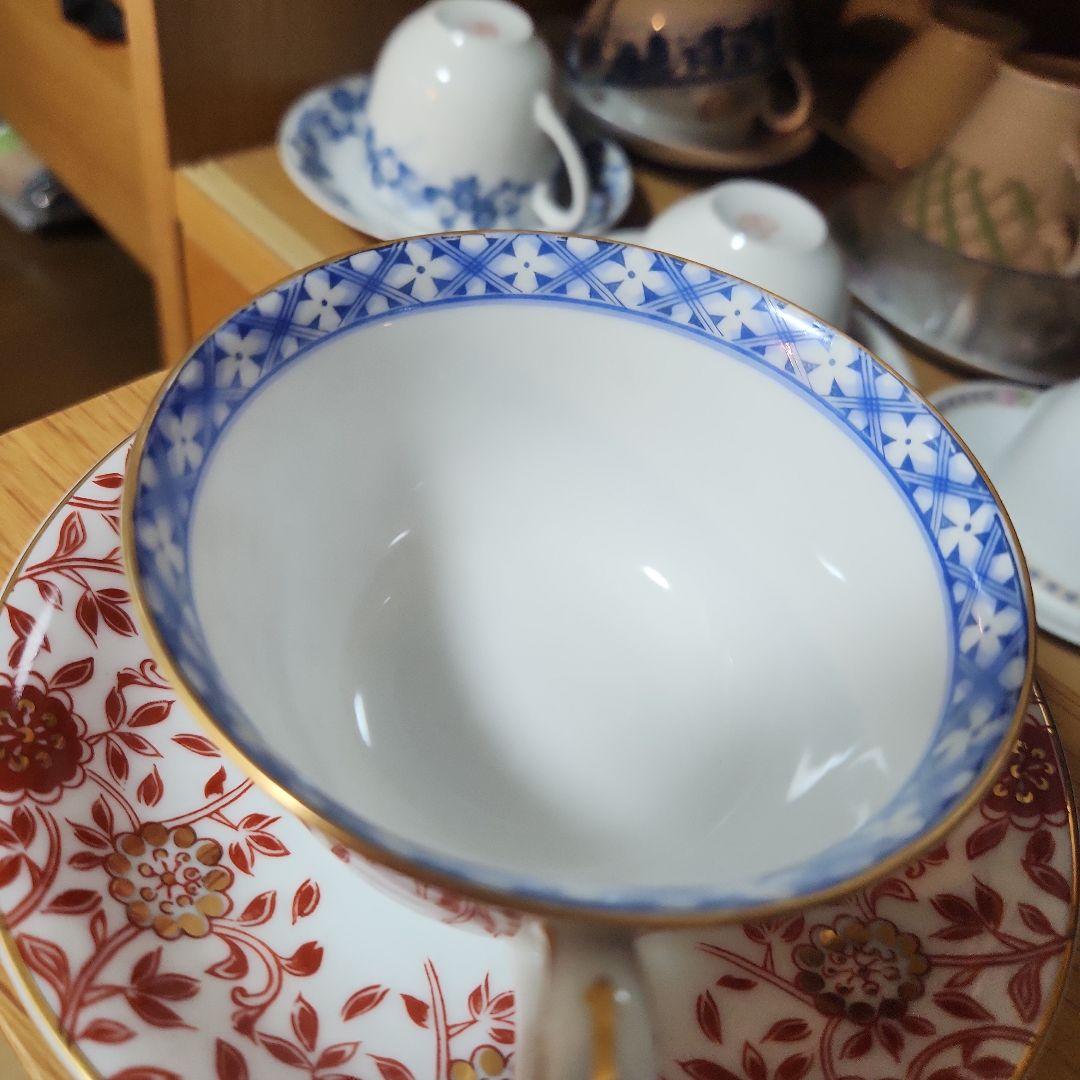 タイル オールドノリタケティーカップ&ソーサー 日本陶器會社 戦前 3客