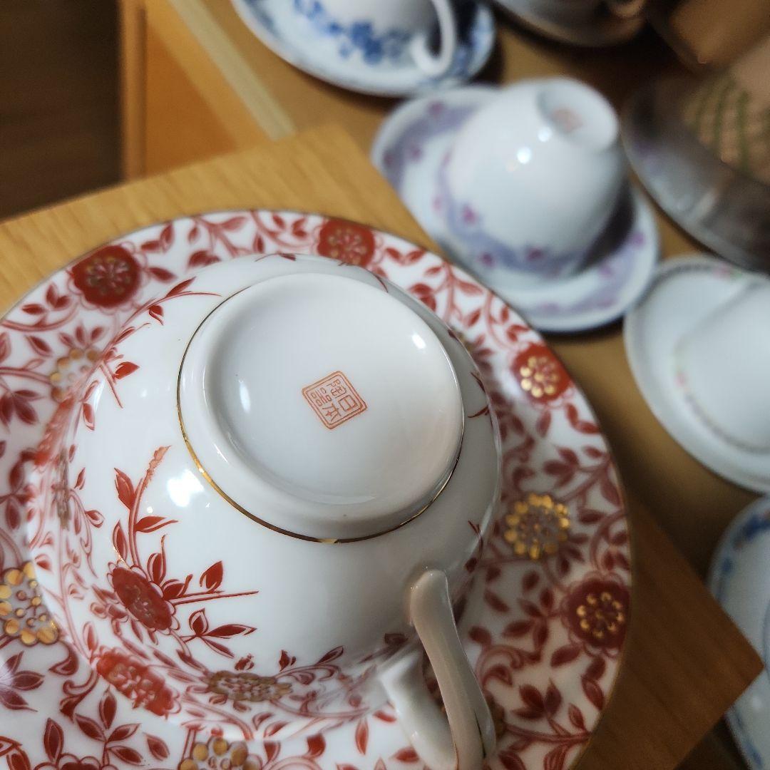 タイル オールドノリタケティーカップ&ソーサー 日本陶器會社 戦前 3客