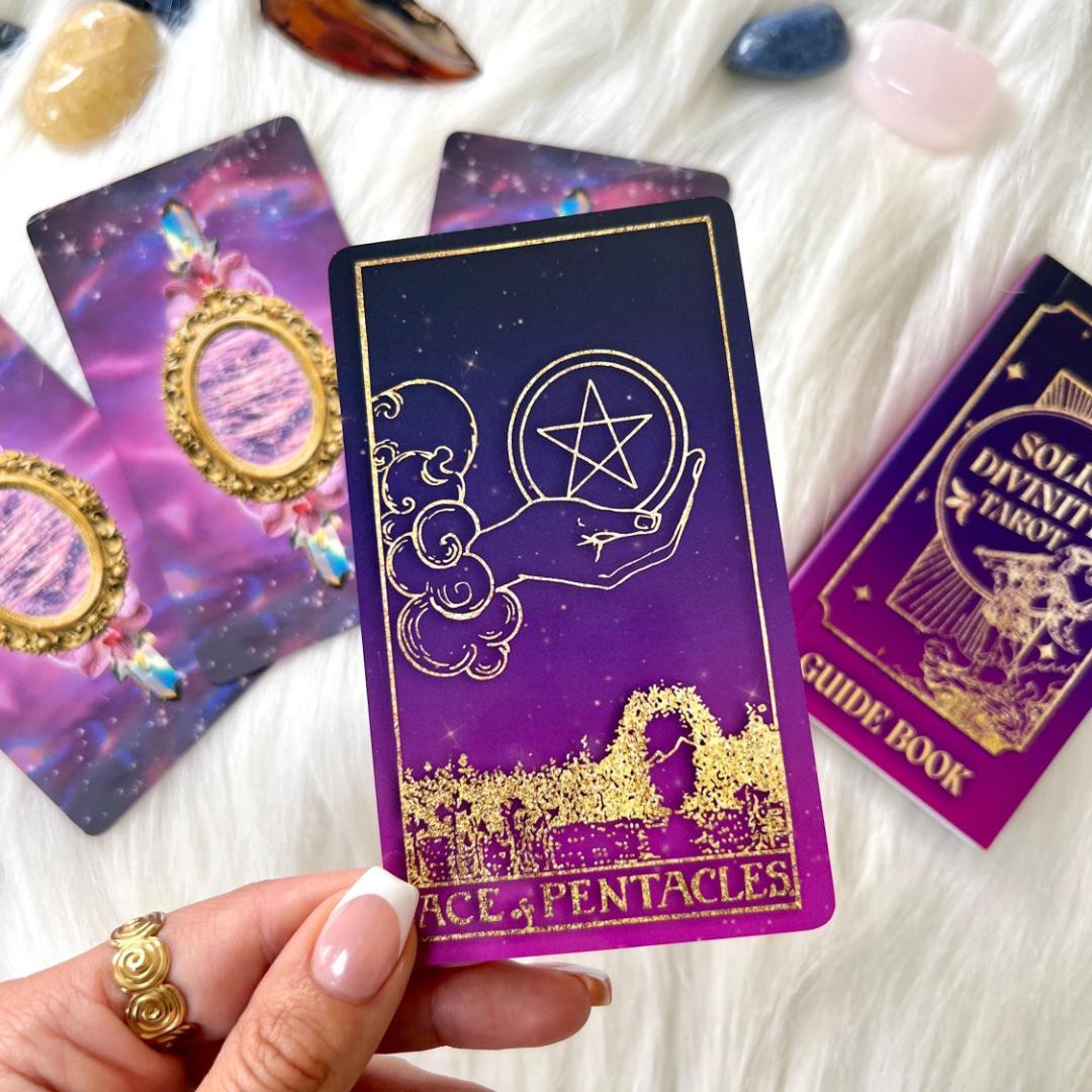 【正規品タロットカード】入手困難希少品✨美麗レア色✨紫グラデーション×ゴールド