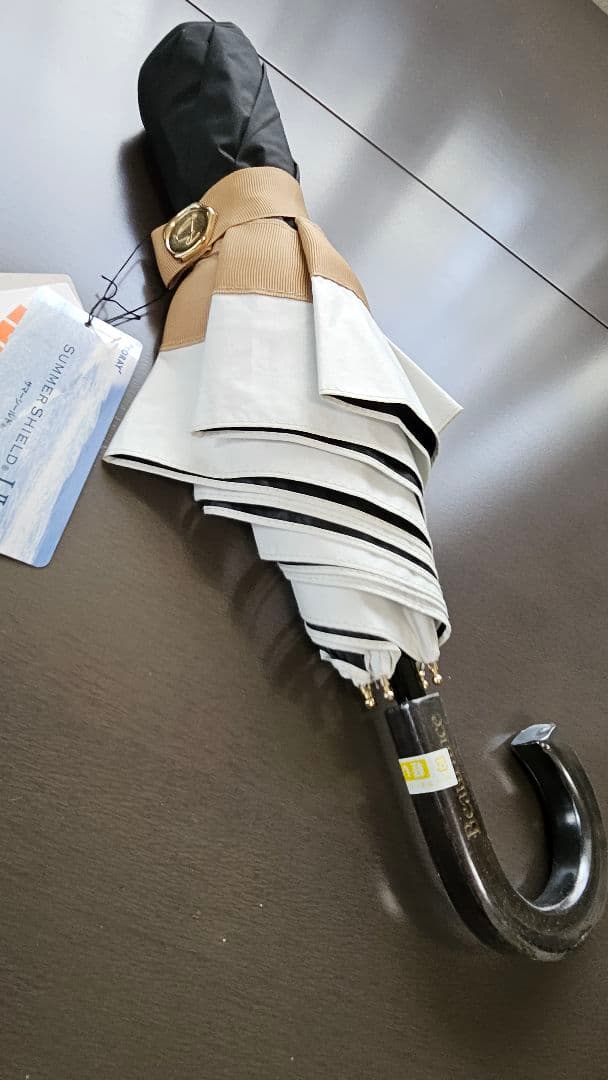 新品タグ付☆ビューランス晴雨兼用楽折り日傘☆サマーシールド