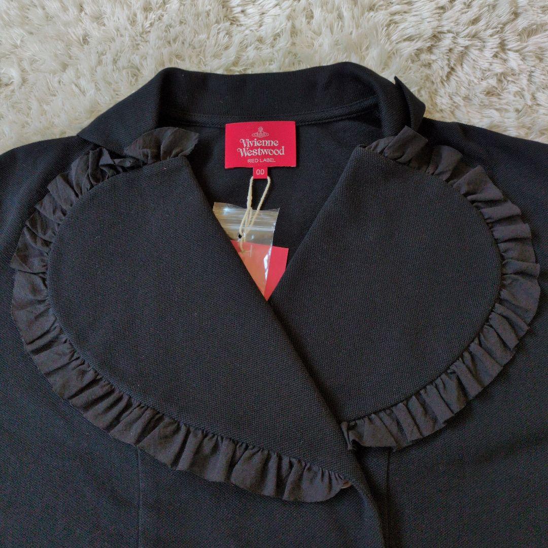 ☆未使用☆ヴィヴィアンウエストウッド　ラブフリル　ポロ　オーブ　半袖　ブラック