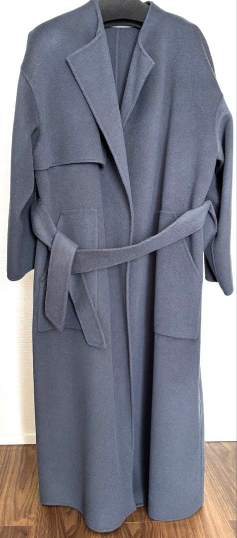 アンクレイヴ　リバーウールロングコート　グレーサイズ1